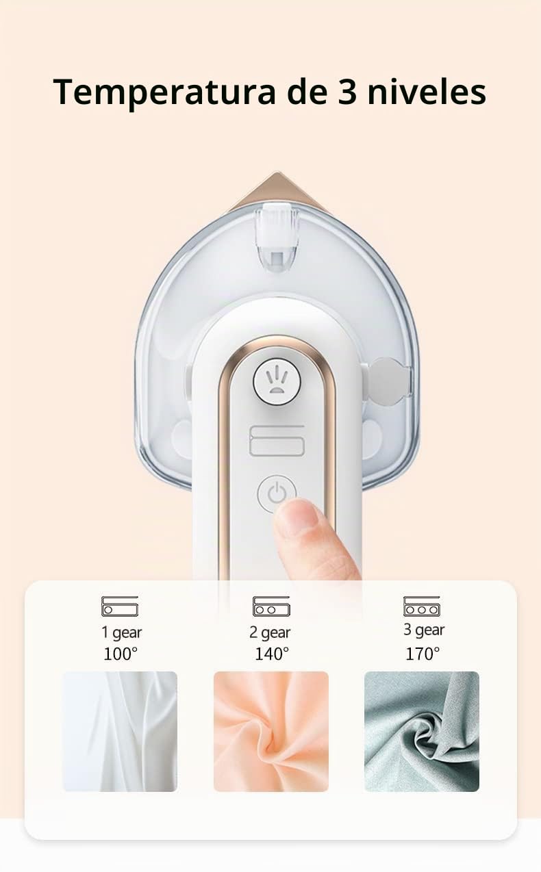 Planchas De Vapor - Plancha De Viaje Inalámbrica Mini Portátil Recargable USB De Viaje De Trabajo De 360 Grados