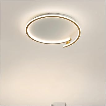 Modern LED Ceiling Lights, Dimmable Ceiling Fixtures, Gold Acrylic Pendant Lights LED Compatible with Living Room, Bedroom, Kitchen, etc,for Living Space