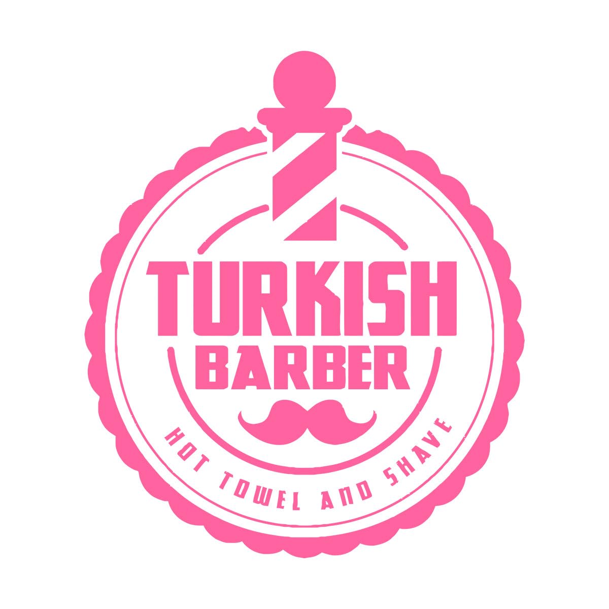 Traditional Turkish Barber Vinyl Wall Window Decal Stickers Removable Home Decoration Barber Shop Art Sticker Wallpaper Extra Large - 60x68cm — image 1