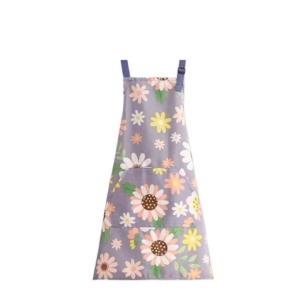 10pcs Cartoon Girasole Grembiule, Estate Sottile, Cinghia Regolabile Donne Senza Maniche Cucina Casa Pulito