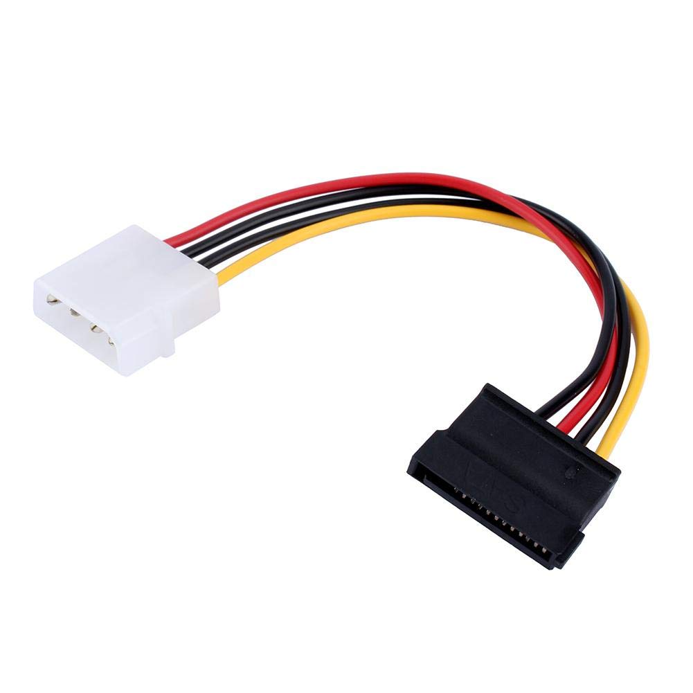 Tonysa 4 or 5-pin Cables 15-pin Connectors Serial ATA Power Line IDE/ATAPI to SATA Power Adapters Cord 4Pin Power Connector to SATA Female Power Connector