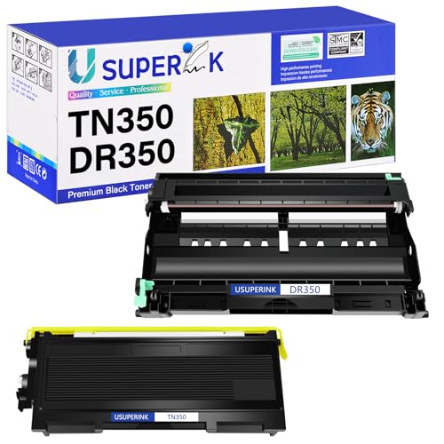 Superink ZJTN3501PKDR3501PK/CA140 1 Toner, 1 Drum Compatible Toner Cartridge & Drum Unit Set Compatible For Brother Tn350 Dr350 Use In Dcp-7010 Hl-2030 Hl-2070N Intellifax 2820 Mfc-7220 Dcp-7020 Mfc-7820 Printer cover
