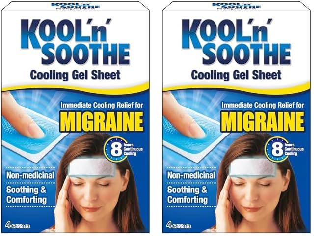 Kool 'n' Soothe Migraine Cooling Strips - 2 Pack of 4