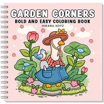 Garden Corners: Bold and Easy Coloring Book for Adults and Teens ...