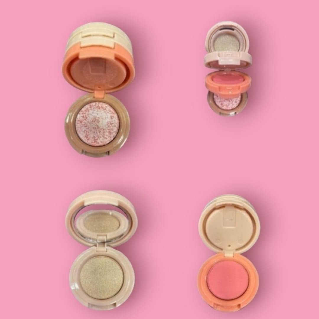 HUDA ZONE Face & Cheek 3 IN 1 Blusher Long-lasting Makeup Blush