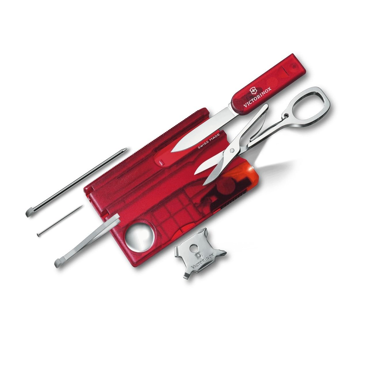 Victorinox, Swiss Card Lite, Multiherramienta de Bolsillo Suiza, Formato de tarjeta de crédito, 13 Funciones, Destornillador 3 mm, Destornillador 5 mm