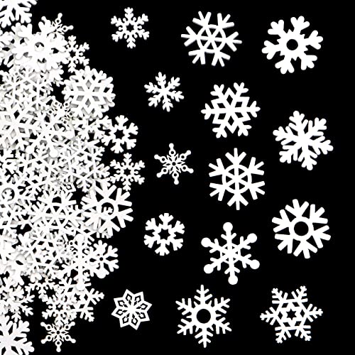 VEGCOO 120 Stücke Holz Weihnachtsdeko Schneeflocken, Weihnachten...