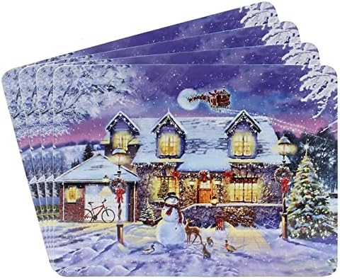 The Leonardo Collection LP52686 Magic of Christmas Place Mats (Set of 4), Boxed