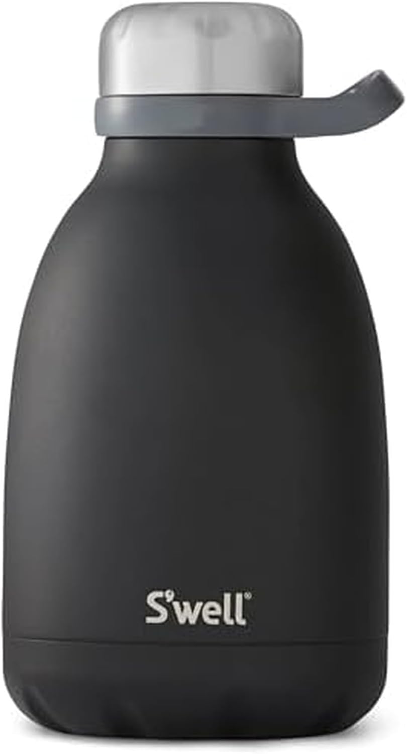 S'well Stainless Steel Roamer Bottle, 40oz, Onyx, Triple Layered Vacuum Insulated Containers Keeps Drinks Cold for 48 Hours and Hot for 16, BPA Free