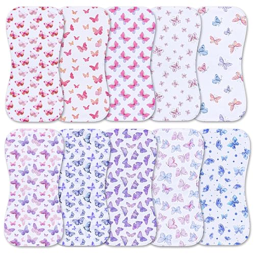 Image of Benoxine 10-Pack Burp Cloths for Baby Boys and Girls - Organic Baby Burp Cloth,Baby Washcloths, Burp Rags, Large Neutral Burp Clothes for Newborn