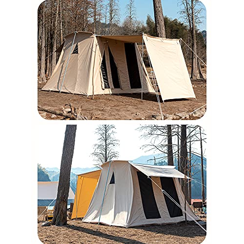 Carpa Cabin para 5 a 8 personas Beige para camping familiar miniatura 2
