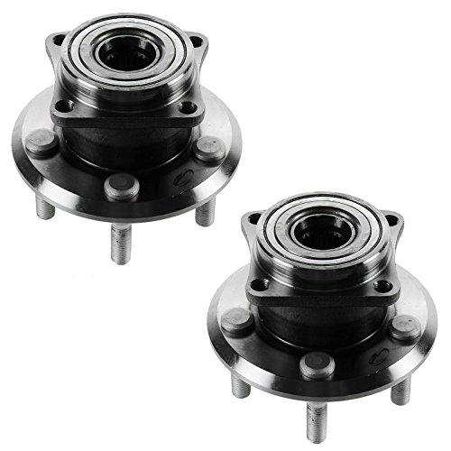 Image of TRQ 2 Piece Rear Wheel Bearing & Hub Assembly Set AWD Compatible with 2003-2006 Pontiac Vibe Toyota Matrix