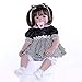 YANJ Reborn Dolls, Rebirth Toddler Baby Girl Doll 60CM Simulation Princesse avec des Cheveux Courts Brun foncé Jouets éducatifs Enfants (Blue Eye Doll)