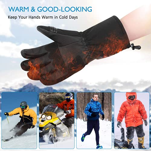 Heated Gloves for Men, BIAL Battery Gloves Winter Gloves with Knuckle Protection Heating Warm Skin Leather Touch Screen… - Image 8