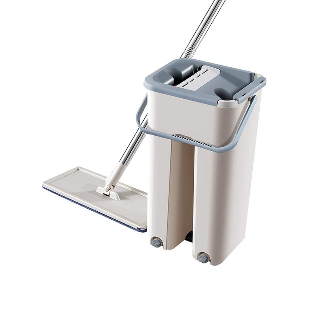 Serpillière à seau rotative pour laver les sols sans se baisser ni se fatiguer le dos