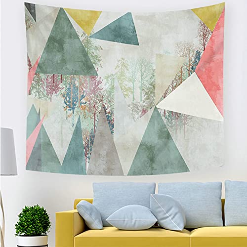 Tapiz de pared en forma de triángulo multicolor KnSam para transformar tu dormitorio 5