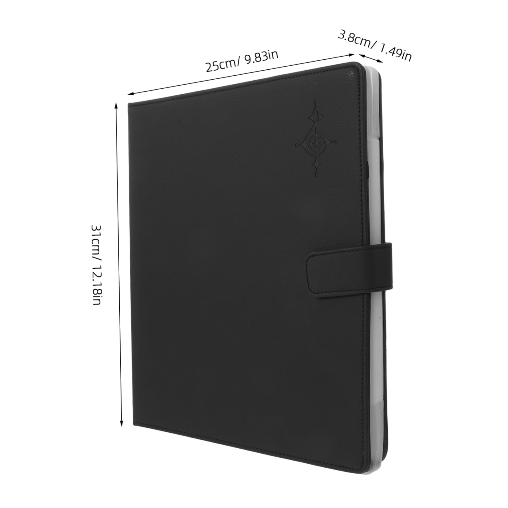 Alasum Carpeta de Partituras para Piano y Guitarra, Cuero Sintético Negro, 9 Anillas, con 30 Páginas Numeradas, Organizador Musical Versátil para Partituras Sueltas, Adecuado