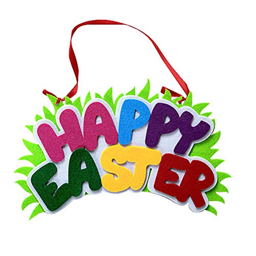 LUOZZY Decoração de parede de gesso Happy Easter com cena inglesa divertida e criativa para decoraçã