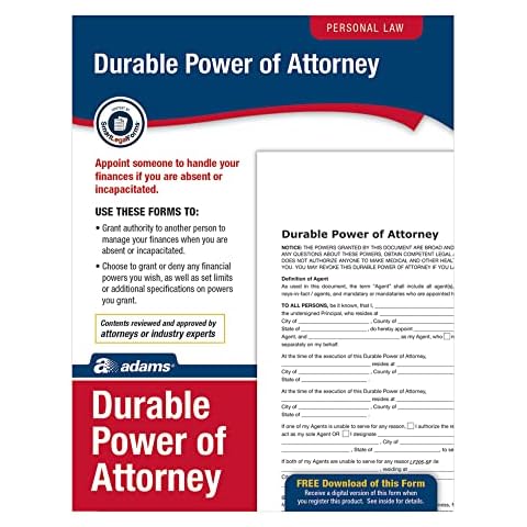 Adams Durable Power of Attorney Forms and Instructions Cover