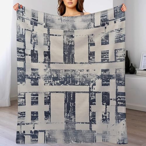 Couverture en micro polaire plaid flanelle douce motif bleu lit - 6