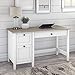 Bush Furniture Mayfield Computer Desk with Drawers| Table and Storage for Home Office Workspace, 54W, Shiplap Gray/Pure White
