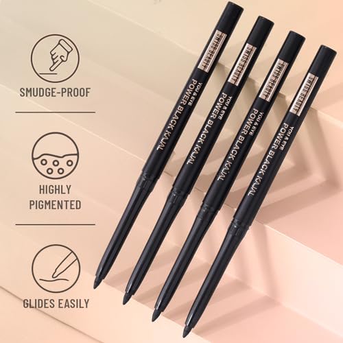 Image of Swiss Beauty You & Eye Power Black Kajal Twin Pack | 24 Hrs Stay | Smudge proof | Waterproof | Creamy Texture | Pack of 2, 0.60g