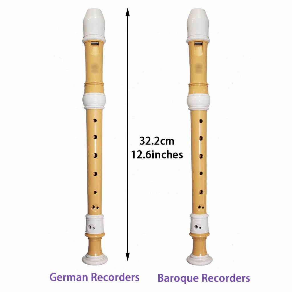 Blockflöte Blockflöte Deutsche Griffweise 8-Loch-Anfänger Deutsche Blockflöten, Professionelle Barockblockflöten In C, 3-stufiges Flöteninstrument, Mit Aufbewahrungstasche