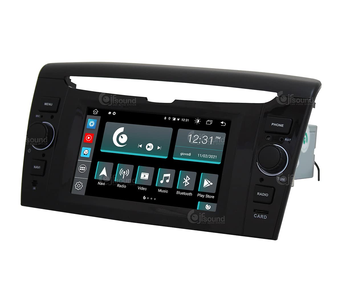 Jf Sound car audio system Autoradio Custom Fit per Lancia Ypsilon (senza autoradio originale) Android GPS Bluetooth WiFi Dab USB Full HD Touchscreen Display 6,2" processore 8core e comandi vocali