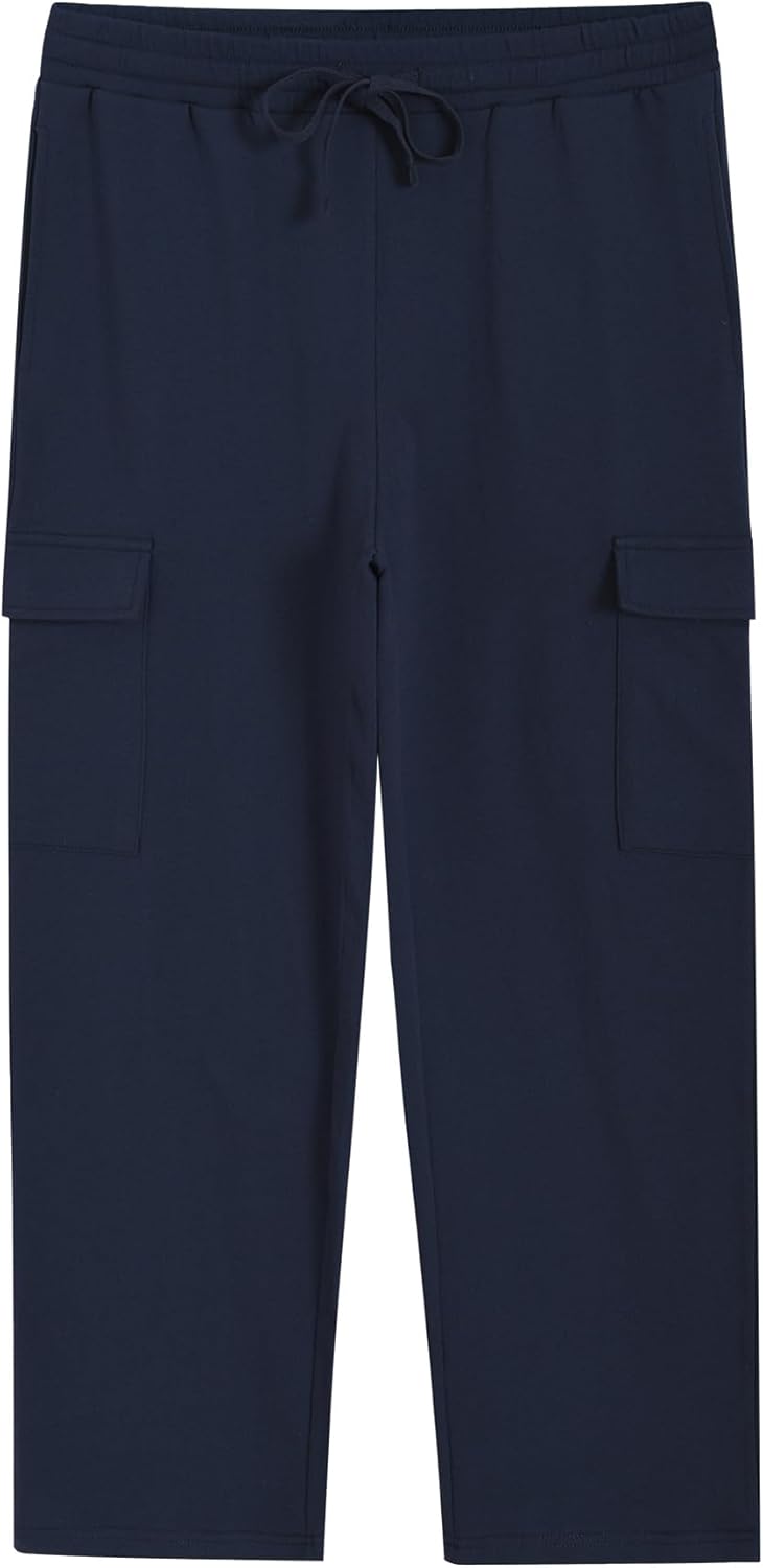 Latuza Women's Petite Cargo Sweatpants Petite Length Straight Leg