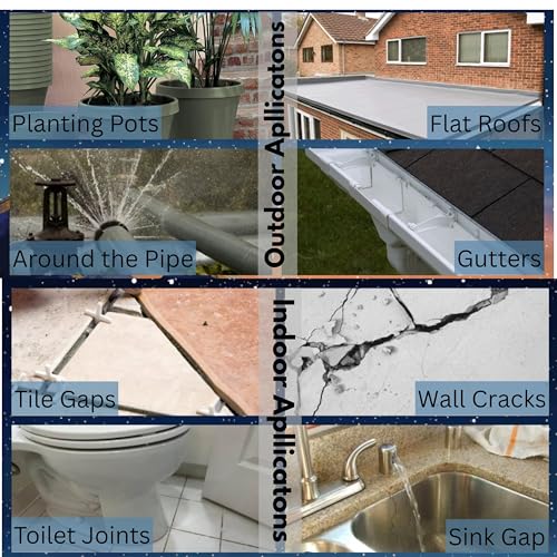 Image of UNIDSC Transparent Waterproof Glue with Brush, 300 gm Pack of 1 Transparent Glue for Roof Leakage, Crack Seal, Water Leakage Solution, Waterproofing for Pipe, Wall, Tiles