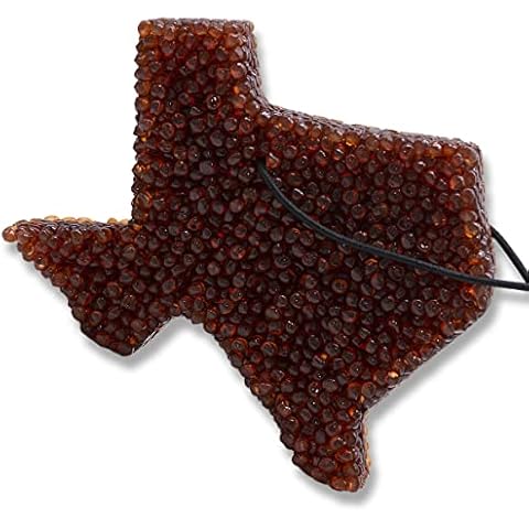 Leather, Lone Star Candles & More’s Premium Strongly Scented Freshies, Authentic Aroma of Genuine Leather, Car & Air Freshener, USA Made in Texas, Brown Texas State 1-Pack Cover
