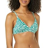 Correas ajustables Amazon Essentials Parte Superior de Bikini Clásico con Sujeción Ligera Mujer, Verde, Rayas de Cebra, 46