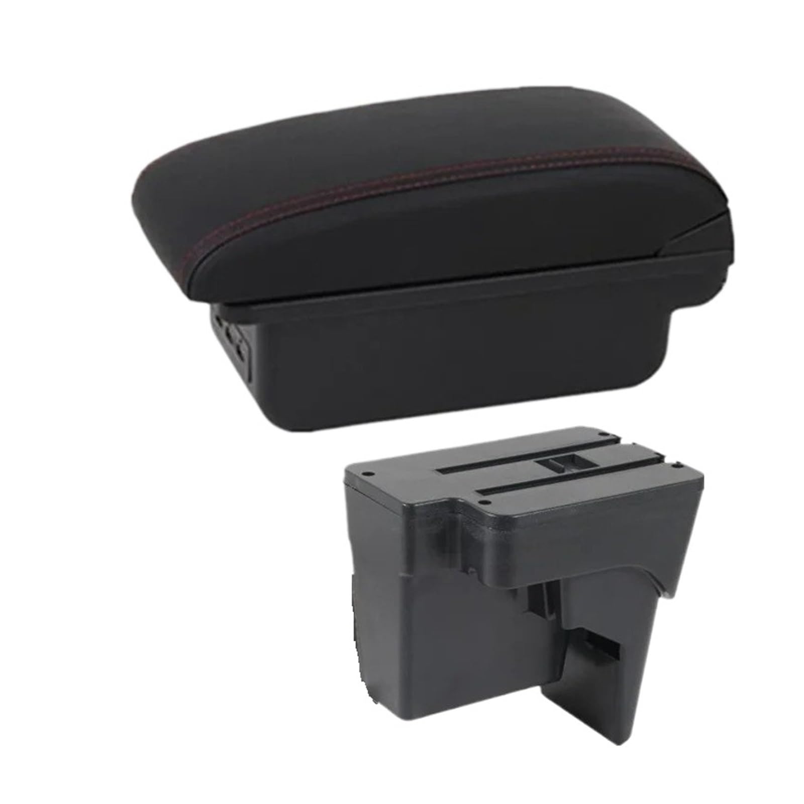 Ecbugat B1 Red Line 3Usb For Kia For K3 Bl7 2023 2024 2025 Car Armrest Storage Box Dedicated Retrofit Interior Accessories Car Armrest Box(B1 Red Line 3Usb)