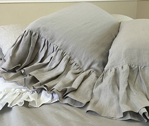 linen ruffle pillow cases
