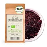Kamelur Bio Wild Heidelbeerpulver gefriergetrocknet aus EU-Landwirtschaft - 250g - Heidelbeer Pulver Bio aus wilden Heidelbeeren in biologisch abbaubarer Verpackung