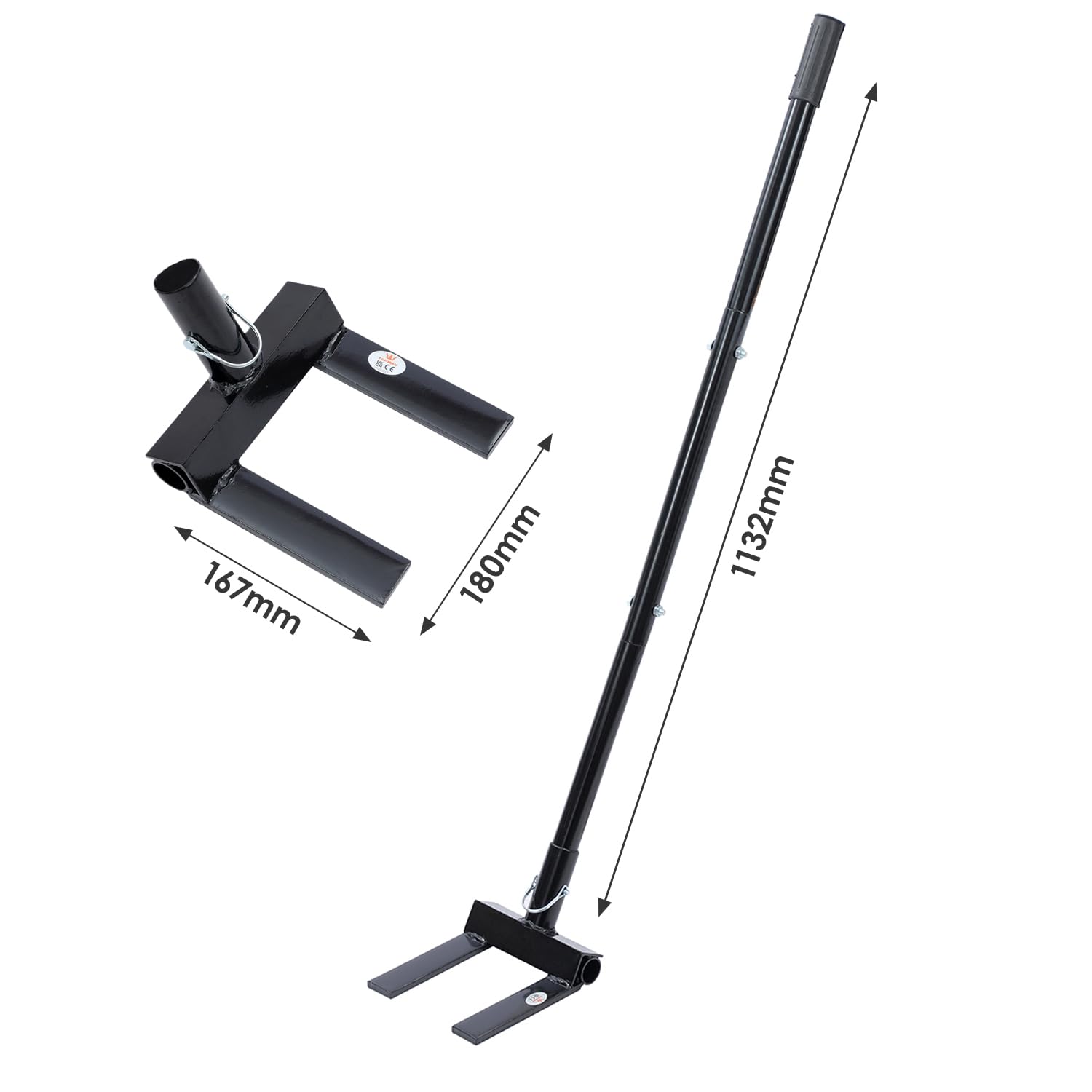 TOPWAY Pallet Buster and Deck Wrecker 45 Pulgadas Resistente para Palets de Madera y Cubiertas, Herramienta para Romper Palés con mango desmontable de 3 Secciones | Palanca de demolición resistente para demoler palés de madera, quitar o destruir maderas,