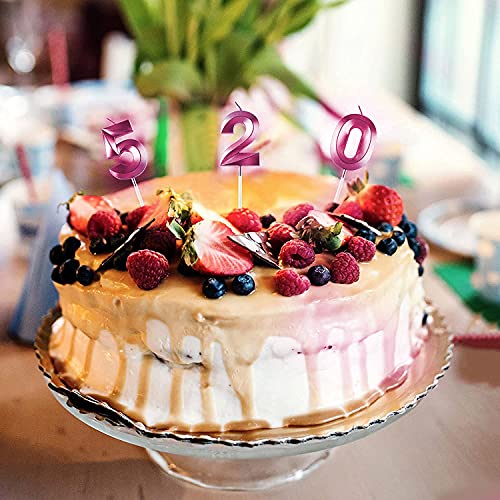 Roserrose Candele di Compleanno Numbero, Candele