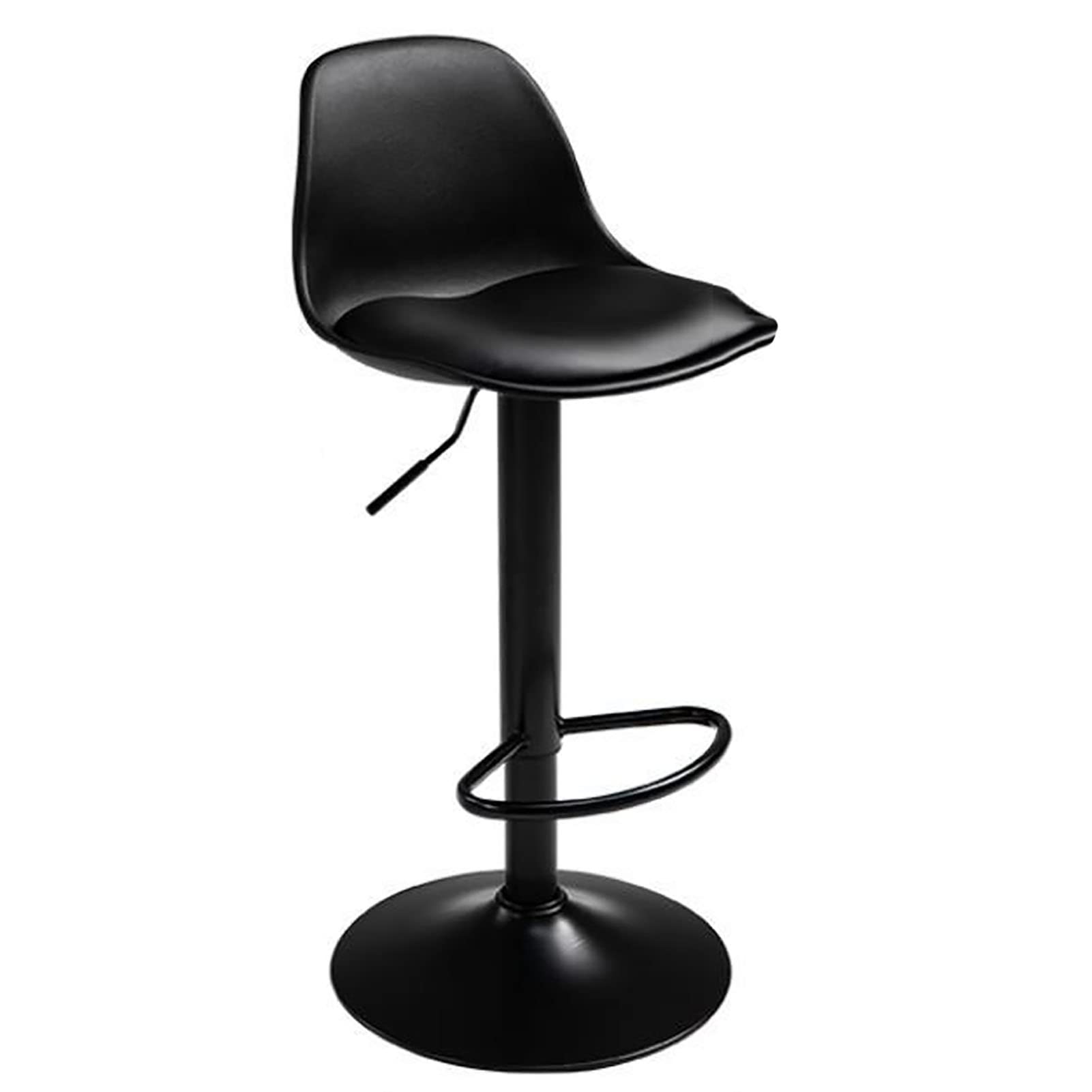 Taburete de Bar ergonómico Blanco con Giro de 360°, Altura Ajustable para Isla de Cocina, cómodo Taburete de PP, Ideal para Comer en casa (38 x 33 x 80 cm)