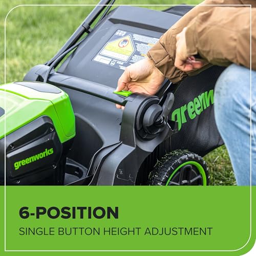 Image of Greenworks 60V 17 inch Brushless (Push) Mower + 60V (610 CFM) Brushless Blower, 4.0Ah Battery and 3A Charger