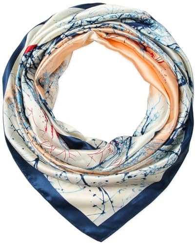 corciova 35x35 Large Square Satin Hair Scarf for Women – Silk-Fee...