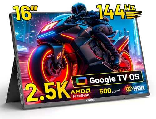 16 Monitor Portátil 2.5k Hdr 500 Nits Portable Monitor Con Gtv Os, 144hz Monitor Gaming Compatible Con Xbox Ps3 4 5 Switch, Laptop, Teléfono, Con Funda Protectora, Hdmi Type-C, Altavoces 2 Integrados 16 Monitor Portátil 2.5k Hdr 500 Nits Portable Monitor Con Gtv Os, 144hz Monitor Gaming Compatible Con Xbox Ps3 4 5 Switch, Laptop, Teléfono, Con Funda Protectora, Hdmi Type-C, Altavoces 2 Integrados