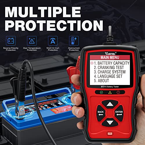 Vdiagtool Bt310 12V 24V Car Battery Tester Load Tester 100-2000 Cca Automotive Alternator Tester Digital Battery Analyzer Charging Cranking Test For Truck Atv Suv #TOP5