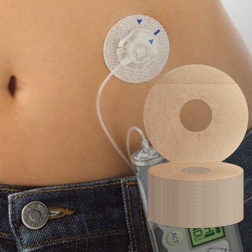 40 Stück Pflaster Insulinpumpe für Medtronic MiniMed 640G 780G 670G 770G 630G Insulinpumpe & CGM, Sport Pflaster Fixierpflaster mit Loch in der Mitte, vorgeschnittenes Klebeband 14 Tage Klebekraft