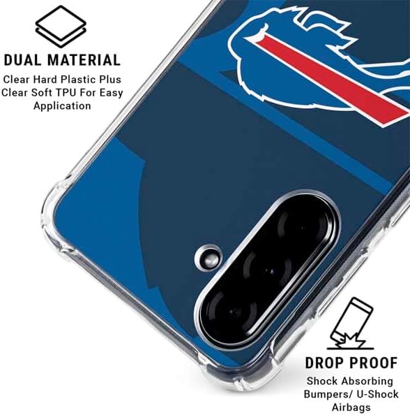 Skinit Clear Phone Case Compatible with Galaxy A36 5G - Officially Licensed NFL Buffalo Bills Double Vision Design