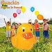 Fun Express Giant Inflatable Rubber Duck 4 Feet - Large Yellow Duck Pool Float for Birthday Party Decorations | Big Rubber Ducky for Baby Showers, Easter Decor & Outdoor Events | Premium Vinyl Design