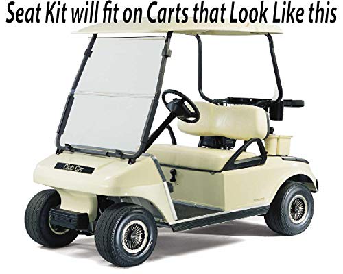 Gusto Club Car Ds Golf Cart Flip Folding Rear Back Seat Kit - Buff #TOP6