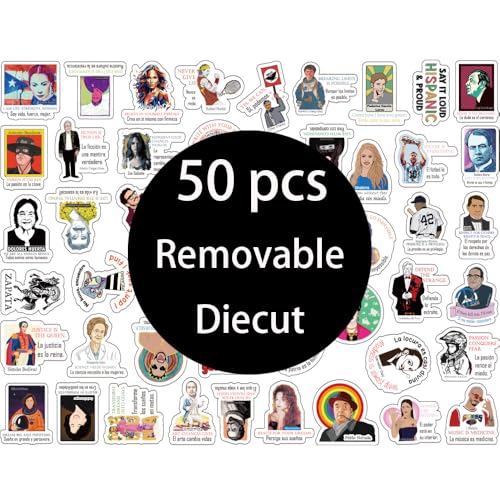 Image of Hispanic Heritage Month Stickers - Bilingual Motivational Quotes from Latin Icons for Students Spanish Learners Journals