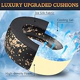 SOULWIT Cooling Gel Earpads Cushions Replacement for Sony PlayStation PS5 Pulse Elite Wireless Headset, Ear Pads Cushions with Noise Isolation Foam - Black Gold - Image 3