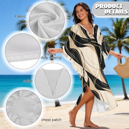 Vestidos caftán para mujer Poceacles con aberturas laterales para playa 6