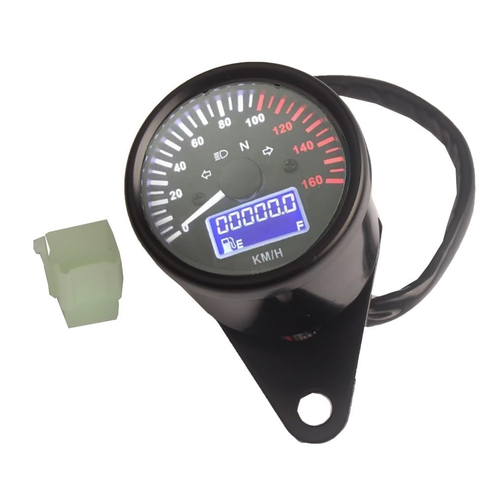 Contagiri Indicatore Tachimetro Contachilometri Moto Universale 12V Strumento Digitale retrò per Misuratore Carburante per